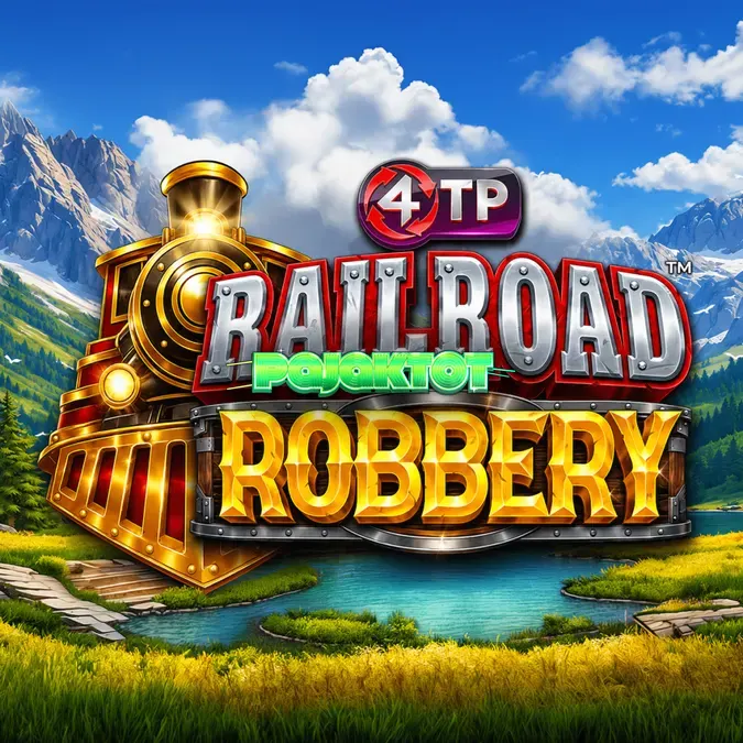 Tampilan visual slot Railroad Robbery dengan tema perampokan kereta Wild West